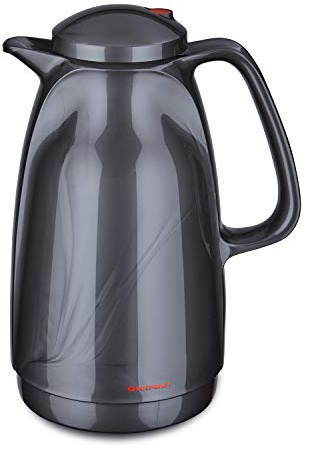 ROTPUNKT Isolierkanne 227 BELLA, 1,5 l titan, Glaseinsatz, BPA-frei, lange Isolierung