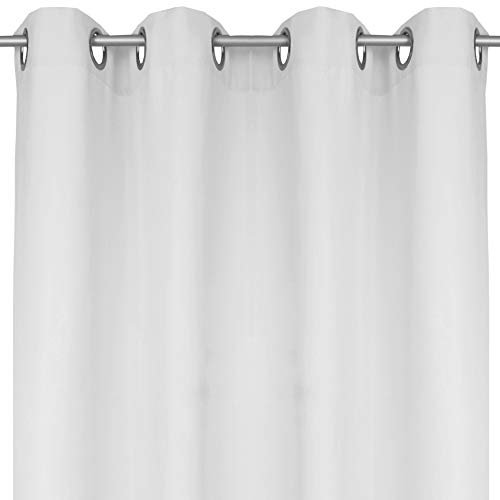 Bestlivings Blickdichte Hellgraue Gardine mit Ösen in 140x245 cm (BxL), in vielen Größen und Farben