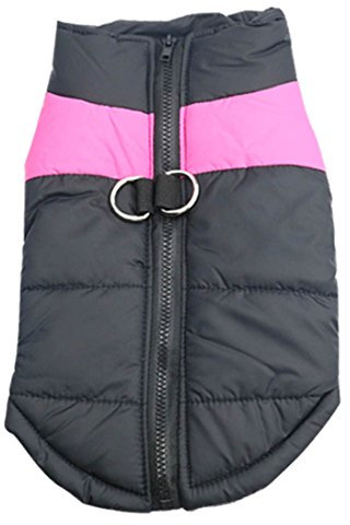 Idepet Haustier Hund Warm Mantel Jacke Wasserdichte Kleidung Kleine mittlere große Haustier Hund Katze Bekleidung Bekleidung Frühling Herbst Winter- (S, Rosa)