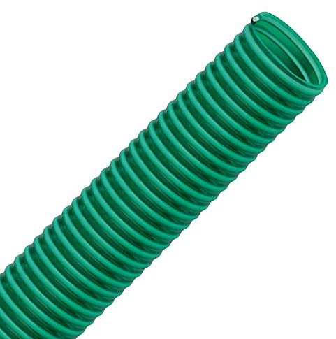 FLEXTUBE GR Ø 40mm Länge 25m PVC Schlauch, Spiralschlauch, Saugschlauch mit Hart PVC Spirale, grün transparent