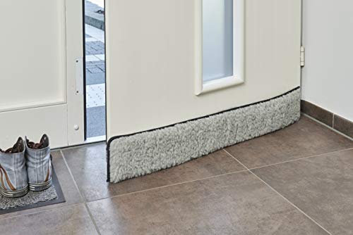 K. & N. Schurwolle 550 Schurwoll-Zugluftstopper für Türen 80 cm, Grau
