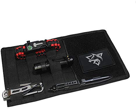 WYNEX Car MOLLE Visor Panel, Organizer für taktische Sonnenblenden - Anzug für die meisten Visiere für Fahrzeuge und LKWs - mit elastischen MOLLE-Gurten