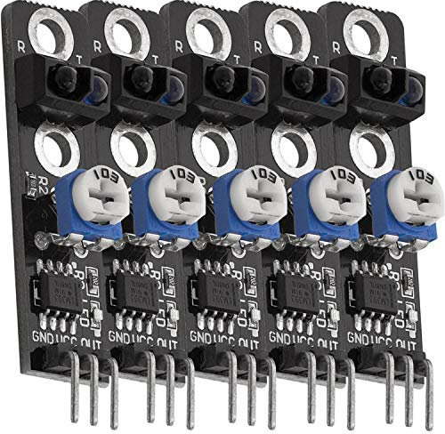 AZDelivery 5 x KY-033 Linien Folger Line Tracking Sensor Modul TCRT5000 kompatibel mit Arduino inklusive E-Book!