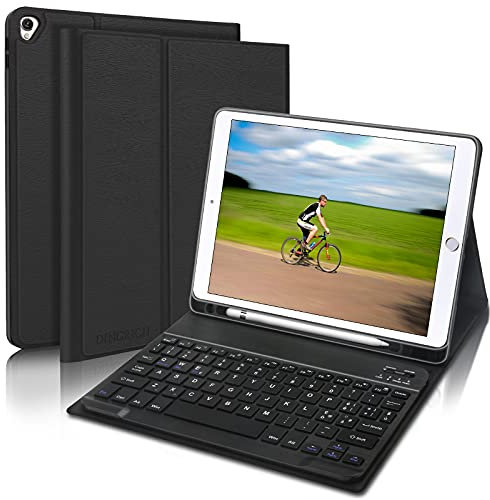 D DINGRICH Tastiera iPad 9 Generazione, Custodia per iPad 10.2 9a/8a/7a Generazione 2021/2020/2019 con Italiana QWERTY Tastiera Bluetooth Magnetica Staccabile, Nero