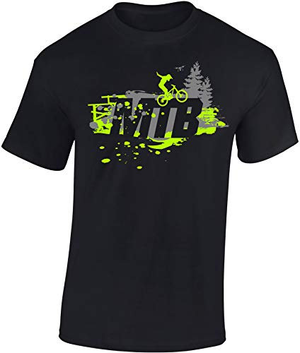 (A) Fahrrad T-Shirt Kinder - MTB - Mountainbike - Sportbekleidung Jungen & Mädchen - Outdoor Kleidung (Schwarz 152/164)