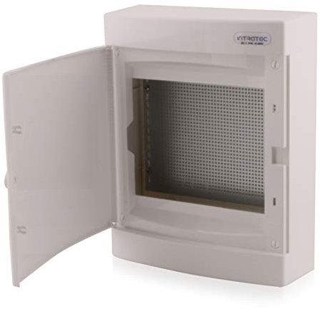 Intratec Kommunikationsverteiler Aufputz IP40 – Multimediaverteiler für Full Connected Home, 287x361x112 mm, Weiß
