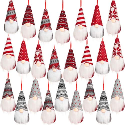 8 Arten Weihnachten Weihnachtsmann Gnom Ornamente Handgemachte Skandinavische Weihnachtsmann Elfe Plüsch Puppen Hängende Weihnachten Dekorationen für Weihnachtsbaum Tisch Dekor (24)