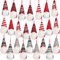 8 Styles Christmas Santa Gnomes Ornaments Handmade Scandinavian Santa Plush Dolls Hanging Christmas Decorations(24 Pieces)