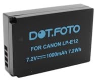 Dot.Foto LP-E12 Premium High Capacity 7.2v / 1000mAh Rechargeable Battery for Canon EOS-M, M2, M10, M50, M50 Mark II, M100, M200, 100D / PowerShot SX70 HS
