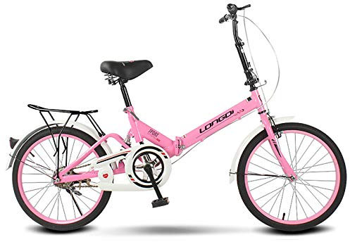 ZDXC Klappfahrrad, 16 Zoll / 20 Zoll Mini Tragbares Studentenfahrrad für Männer Frauen Leichtes Hollandrad Herren, Doppelbremsdämpfungsfahrrad, Stoßdämpfung