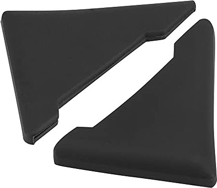 X AUTOHAUX 2pcs PVC Universal Car Door Corner Edge Guard Bumper Protector Black