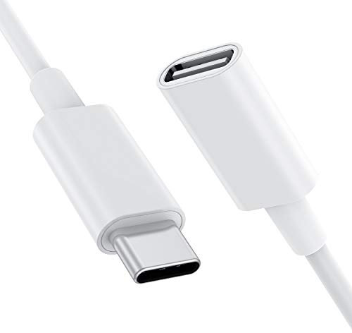 Stouchi USB C Extension Cable for Magsafe Charger PS5 Type C Male to Female Extender Cord Support 9V 3A for Mag safe charger iPhone 15/16 480Mbps Data Transfer 1.8M/6Ft-White