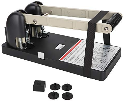2-Loch-Papierlocher, Manueller Arbeitssparender Desktop-Locher 150 Blatt Kapazität, Geringer Kraftaufwand, Papierstanzer, Home School Heimbürobedarf mit Führungsschiene, für Papier, Karton, Bastelbind