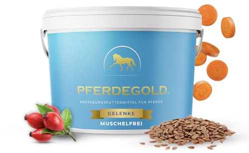 Pferdegold Gelenke Muschelfrei 1,5kg - Pferde Pellets mit MSM, Glucosamin & Kollagen - Für Mäkelige Pferde - Natürlich & Dopingfrei - Made in Germany