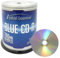 Optical Quantum Blue AZO CD-R 700MB 52X Glänzend Silber Blank beschreibbare Medien-Disc – 100 Stück Kuchenboxen, 100 Discs für Musik-, Daten- und Videoaufnahmen, beschreibbare Blanko-CDs