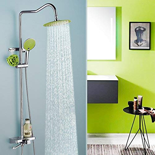 JYCCH Duschwannen-Set-Rack, komplett aus Kupfer, Wasserhahn, Duschwanne, Duschbrause, frisches Grün, Vsh206, Qualitätssicherung von modernem und einfachem, klassischem Retro-Heimdekorati