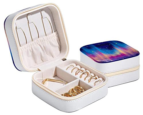 Schmuck-Aufbewahrungsbox, Reise-Schmuckkoffer, Nordlicht, für Damen und Mädchen
