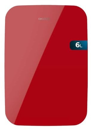 Cecotec Mini Nevera de 6L Bolero MiniCooling 6L Bahamas Red. Funcionamiento 12V-220V, Compatible Coche y Caravanas, Función Enfriamiento y Calentamiento, Rango Temperatura 5-65º, Fácil Transporte