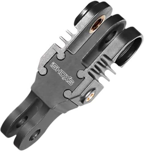 iSHOXS 2C ProFork Xtension S Extension Mount for GoPro Hero 11 10 9, DJI Osmo, Apexcam, Akaso and Compatible Action Cameras Aluminium 40 mm Black
