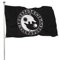 NIBABAEU Bandera decorativa para jardín al aire libre, lobos vikingos devorando sol luna impresión en un lado, decoración de césped de bienvenida 60 x 90 cm