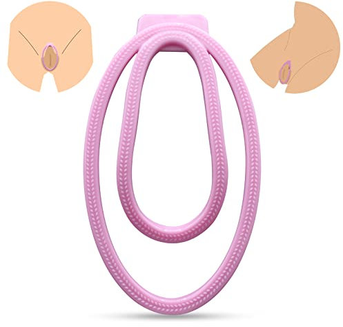 BDSMJOY Fufu Clip Chastity,Keuschheitskäfig Herren,Peniskäfig Nachahmung Vaginal,Chastity Cage Male small,Keuschheitsgürtel für Herren,Cock Cage,Sex Spielzeug für die Männer (Rosa-Groß)