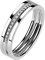 Mianova Damen Ring Edelstahl Dreireihig mit Kristallen Strass Glitzer Steinen Damenring Memoire Eternity Memory Mehrreihig Trauring Verlobungsring Fingerring Silber Größe 48 (15.3)