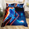 Eishockey Bettwäsche Jungen 135x200cm Puck Leichte Bettwäsche Set Jugendliche Sportspiele Thema Dekor Bettbezug Kinder Mädchen Geometrische Bettwäsche Blaue Quilt Cover Schlafzimmer Sammlung