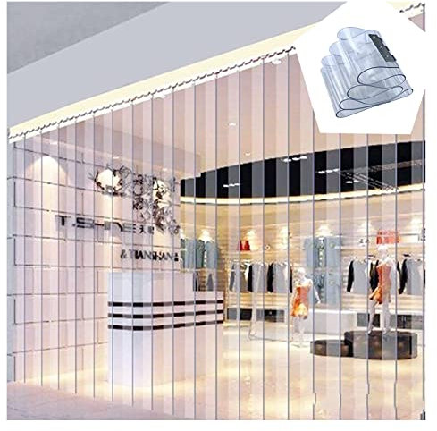SYFXZZDS Tenda a Strisce in PVC Strisce per Porte in Vinile Tenda a Strisce Industriale Tende Verticali in PVC Tenda a Doghe per Supermercati, Magazzini (Size : 105x210cm/41.34x82.68in)