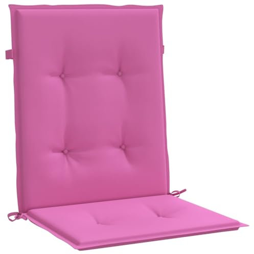 vidaXL Niedriglehner Auflage 2 STK., Sitzkissen für Gartenmöbel Hocker Ottomanen, Wasserabweisendes Sitzpolster, Sitzauflage Stuhlauflage, Rosa Stoff
