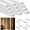 YOUNTHYE 20Pack Led Aluminum Profile, 20x30cm /19.7ft U-Shape LED Profile Diffuser LED Channel 12mm LED Strip Diffuser with White Cover, End Caps and Mounting Clips