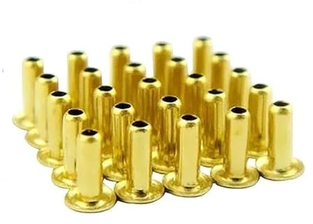 DAGROD 30 rivets creux en laiton M0,9 x 2,5 de 0,9 mm