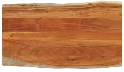 vidaXL Tischplatte 110x60x3,8cm Rechteckig Massivholz Akazie Baumkante