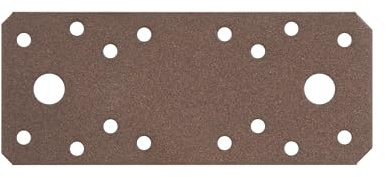 Alberts 822231 DURAVIS Flachverbinder | rostbraun duplexbeschichtet | Größe 133 x 55 x 2,5 mm | 30er Set