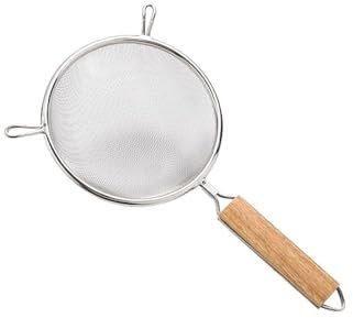 Coladores de malla fina de acero inoxidable para cocina, colador con asa, tamices para alimentos, té, arroz, aceite, fideos, frutas, verduras (14 cm)