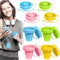 LYNJOVU Lot de 4 tasses pliantes en silicone, gobelet pliable de voyage, tasse pliable rétractable, camping, randonnée et travail