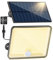 Peasur Luce Caldo Solare Led Esterno, 348LED Faretti Solari a Led da Esterno con Sensore di Movimento, IP65 Impermeabile Faro Led Esterno 3 Modes Faretto Solare per Giardino Garage