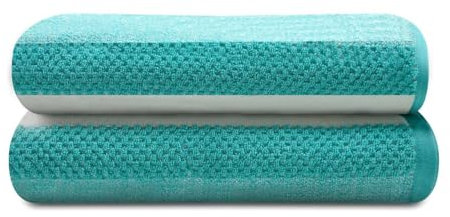 GC GAVENO CAVAILIA Aqua Hand Towels | Pack of 2 Royal Stripe Hand Towels For Bathroom | Super Absorbent Fast Drying Hand Towel Egyptian Cotton Towels Set | Spa Gym Guest Towels 50x80 Cm