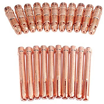 YMKFGUPKRG 10pcs Argon Welding. TIG. Inverter. Dc. Saldatrice/Attrezzatura da 1,6 mm / 2,0 mm / 2.4mm / 3,0 mm / 3.2mm TIG. Corpo e colletto di tungsteno Ugelli di saldatura(2.4MM)