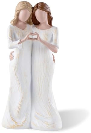 KUWUNG Schwester Geschenk für Schwester, Beste Freundin Schwestern Geburtstagsgeschenk, einzigartige Harz Figuren Geschenke für Schwestern von Schwester, Geburtstags Weihnachten Neujahr Geschenkidee