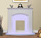 ModaNuvo White Flat Wall 2KW Electric Fire Surround Set Modern Fireplace Hearth