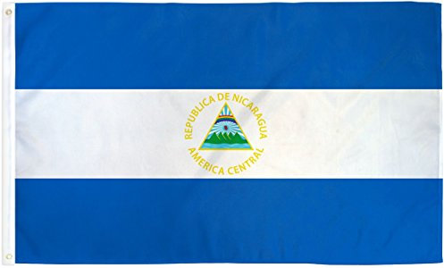 Bandera de Nicaragua de poliéster de 3 x 5 pies - Banderas internacionales