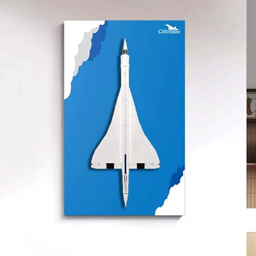 Acryl-Vitrine, kompatibel mit Lego 10318 Concorde Displaybox-Set, staubdichtes Box-Set, transparente Vitrine (nur Vitrine, Kit nicht im Lieferumfang enthalten)