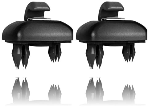 2 Pcs Sun Visor Clips, Interior Sun Visor Hook Clip for Audi, Plastic Material Easy to Install, Car Replacement Visors Bracket Hange Compatible for Au-di A1 A3 A4 A5 S3 S4 S5 Q3 Q5 TT (Black)