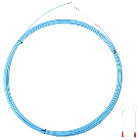 FBANULPEX Fish Tape Wire，Fish Tape Cable， Trunking Solid 3mm Dia Conduit Ducting Rodder Puller Fish Tape Reel Pulling For Electric Cable(30meter)