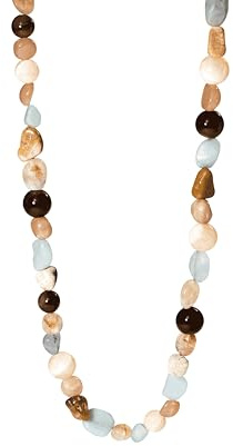 Purelei Sunrise Kette – Edelsteinkette mit Aquamarin, Citrin, Amazonit & Sonnenstein – Edelstahl 18K vergoldet – Damen Halskette 40–45 cm – Farbenfroher Schmuck mit Natursteinen