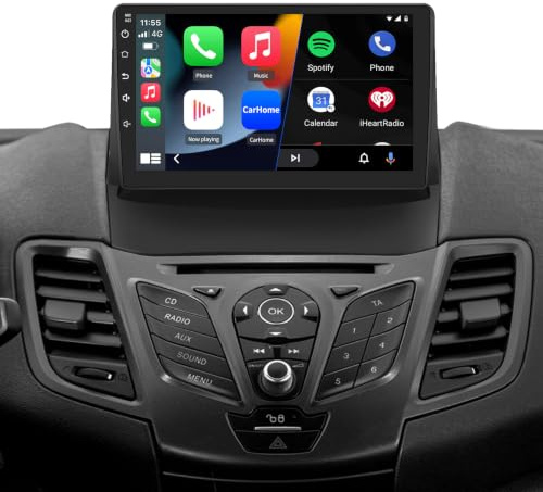AWESAFE Autoradio Android 13 pour Ford Fiesta 2009-2017 [2Go+64Go] avec Carplay Android Auto 9 Pouces GPS WiFi USB FM Bluetooth Commande au Volant