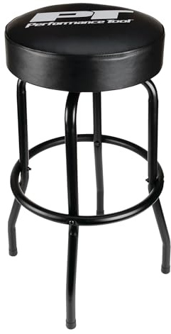 Performance Tool W85010 Swivel Seat Bar Stool for Mechanic Garages and Workshops, Black, 0.6x9.8x5.8-Inches
