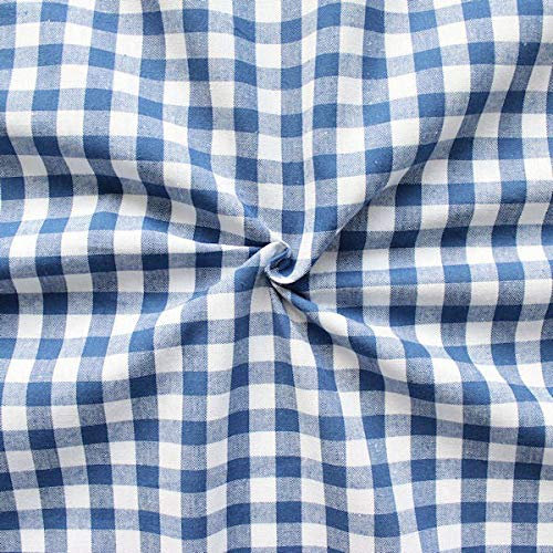 STOFFKONTOR 100% Baumwollstoff Stoff Züchen Vichy Karo groß – Öko-Tex Standard 100 - Meterware, Blau-Weiss – zum Nähen von Bekleidung, Vorhängen, Bettwäsche, Dekorationen uvm.