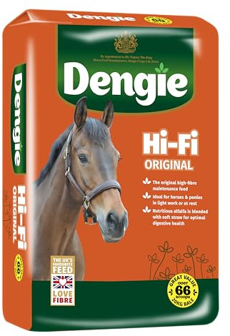 Dengie Hi Fi Original 20kg Horse Feed - High Fibre Chaff - Nutritious Straw & Alfalfa Blend - Leisure Horse Food