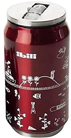 Ibili - Cannette Isotherme Éco, 330 ml, Acier Inoxydable 18/10, Double Paroi, Réutilisable